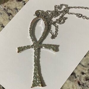 Silver Ankh Pendant Necklace